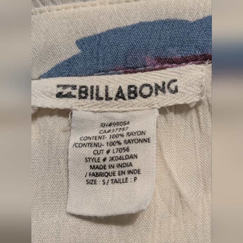 Billabong Dance Til Dawn Floral Midi Skirt Size S Adjustable Waist 3 - Picture 3 of 7